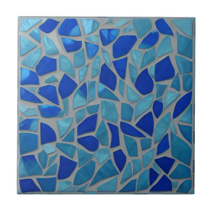 Moroccan mosaic blue navy aquamarine turquoise tile