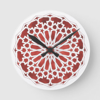 Moroccan Mosaic Clock Red ALCAZAR