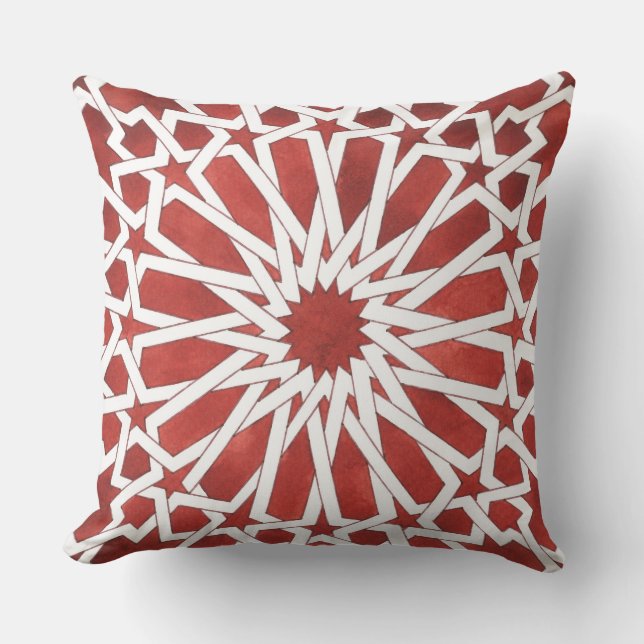 Moroccan Mosaic cushion red ALCAZAR (Front)