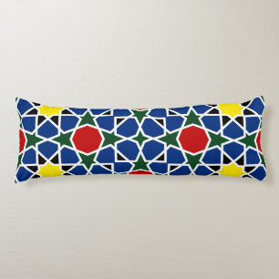  Moroccan Mosaic Geometric Pattern design tile Body Cushion