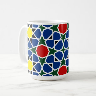  Moroccan Mosaic Geometric Pattern design tile Coffee Mug