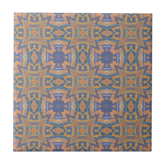 Moroccan mosaic geometric pattern purple orange tile