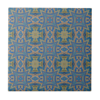 Moroccan mosaic geometric pattern turquiose green tile