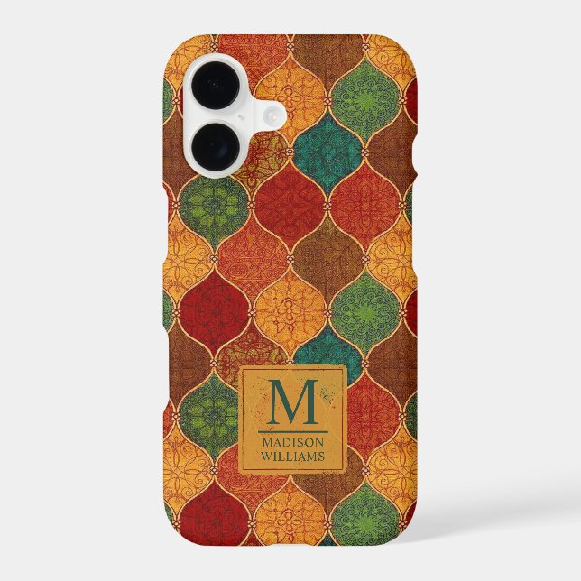 Moroccan Mosaic Geometric Seamless Aztec Pattern (Back)