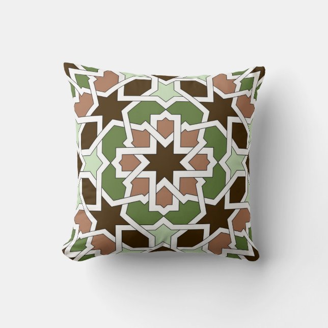 Moroccan mosaic of drawing up geometric in cushion (Front)