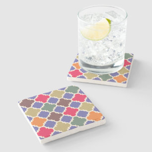 Moroccan Mosaic Pattern Stone Coaster