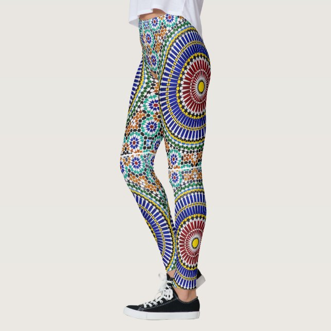 Moroccan Mosaic Print Leggings (Left)