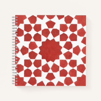 Moroccan mosaic red MAMLUK Notebook