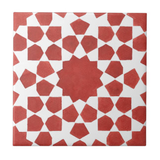 Moroccan mosaic red MAMLUK Tile