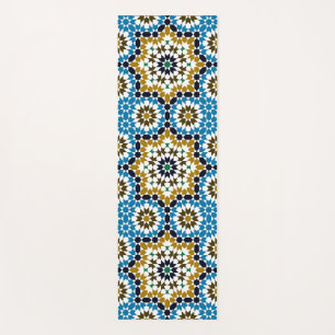 Moroccan Mosaic Traditional Geometric Boho Pattern Yoga Mat