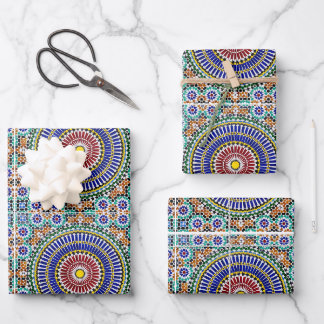 Moroccan Mosaic Wrapping Paper Sheet
