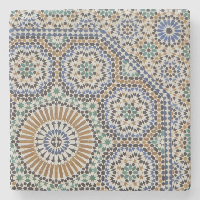 Moroccan mosaics photograph - stone coaster (Front)