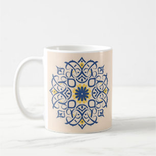 moroccan motif. mandala coffee mug