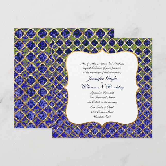 Moroccan Night Wedding Invitation (Front/Back)
