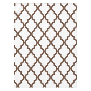Moroccan Pattern: Brown Tablecloth