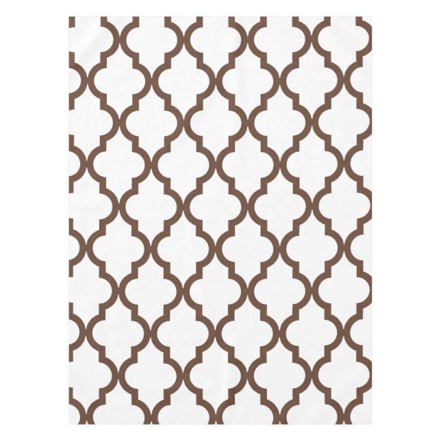 Moroccan Pattern: Brown Tablecloth (Front)