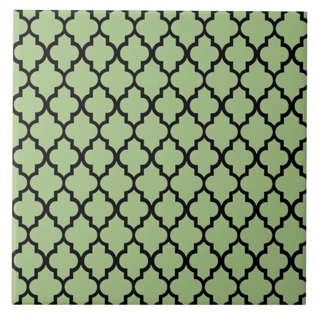 Moroccan pattern ceramic tile (Front)
