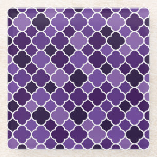 Moroccan pattern glass coaster