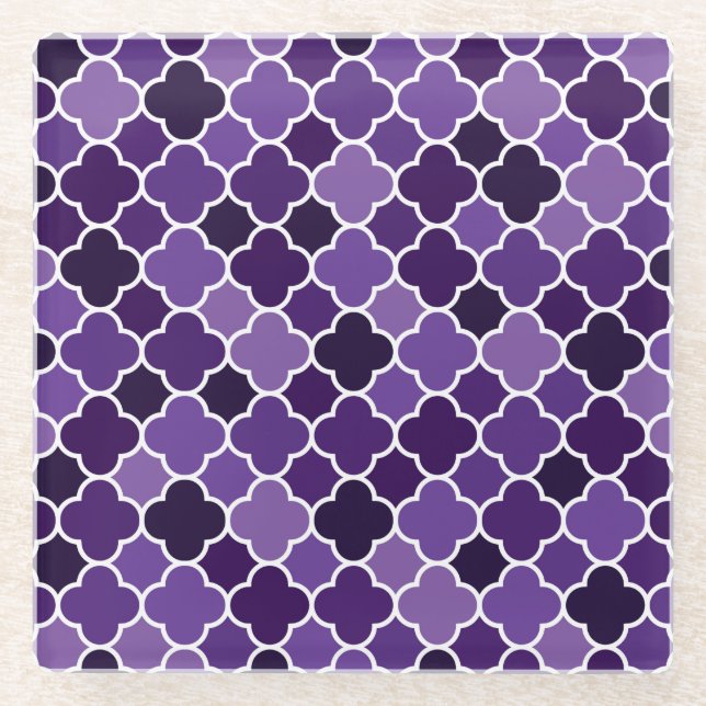 Moroccan pattern glass coaster (Front)