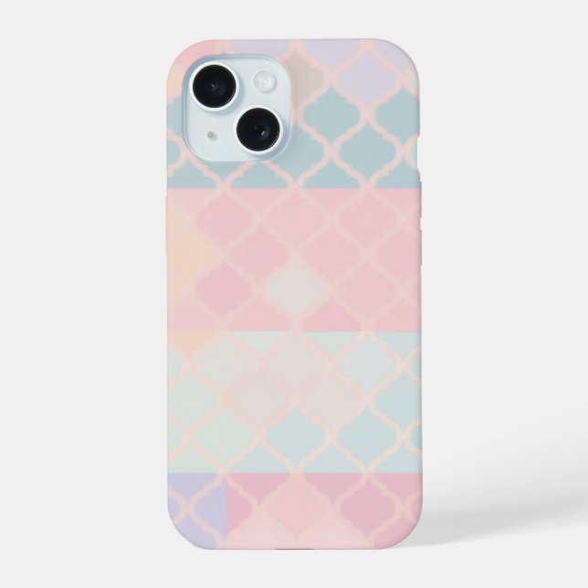 Moroccan Pattern Pastel Geometric Phone Case (Back)