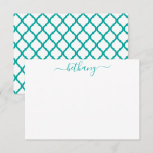 Moroccan Pattern Personalised Note Cards