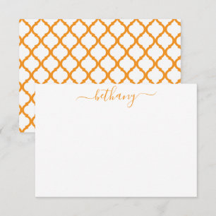 Moroccan Pattern Personalised Note Cards