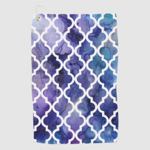 Moroccan Pattern: Purple Golf Towel