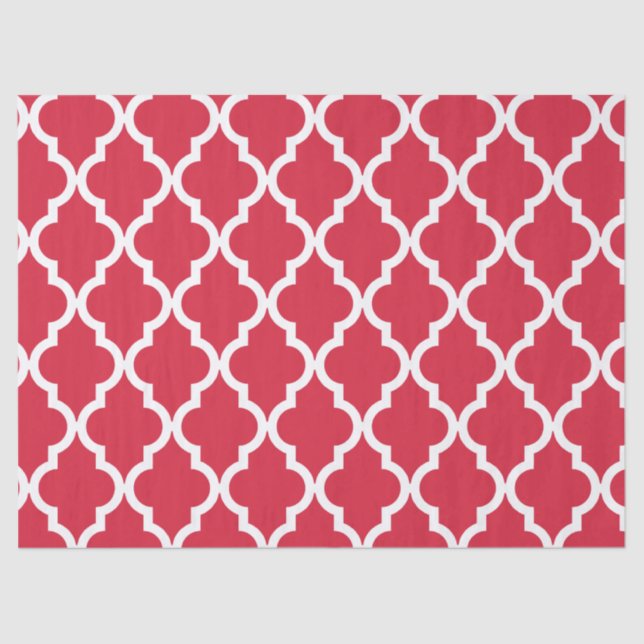 Moroccan Pattern: Red Tissue Paper (Front)