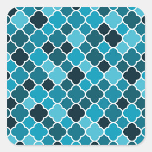 Moroccan pattern square sticker