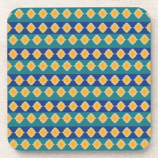 Moroccan peacock hues  coaster