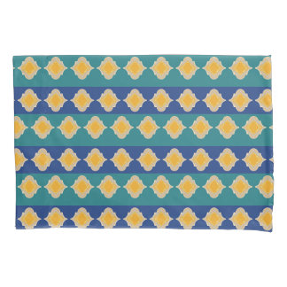 Moroccan peacock hues  pillowcase