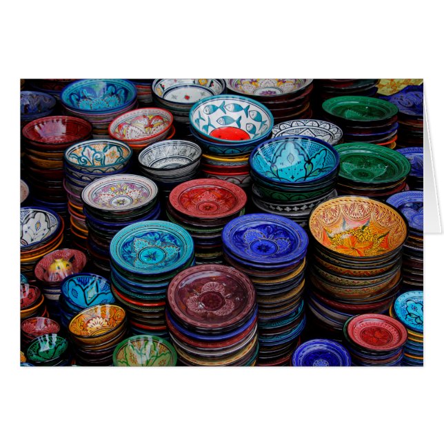 Moroccan Plates At Market (Front Horizontal)
