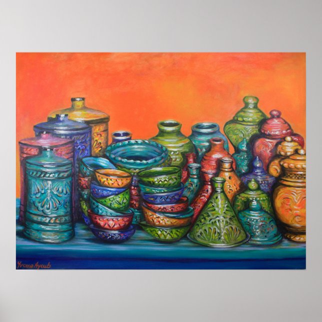 Moroccan Pots Poster (Front)