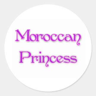 Moroccan Princess Classic Round Sticker