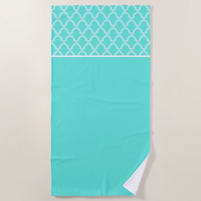 Moroccan Print Beach Towel (Front)