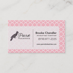 Moroccan Quatrefoil CHOOSE YOUR BACKGROUND COLOR Business Card