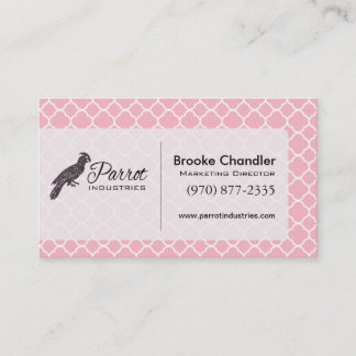 Moroccan Quatrefoil CHOOSE YOUR BACKGROUND COLOR Business Card