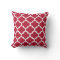 Moroccan Quatrefoil Red Pillow