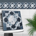 Moroccan Quatrefoil Slate Grey and Platinum Tile<br><div class="desc">Moroccan Quatrefoil Slate Grey and Platinum</div>