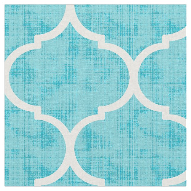 Moroccan Quatrefoil Tile Pattern Home Decor Fabric (Close Up)