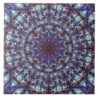 Moroccan romantic coloured mandala pattern tile