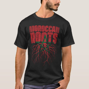 Moroccan Roots Morocco Heritage Flag T-Shirt