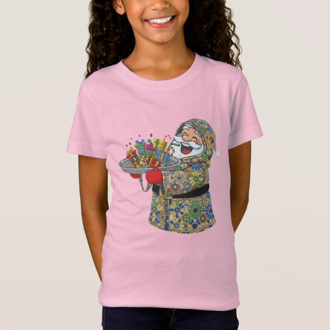 Moroccan Santa Claus | Funny Zellige Pattern  T-Shirt (Front)