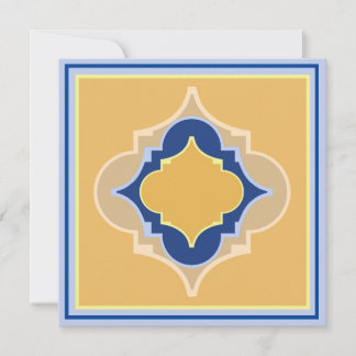 Moroccan shapes Flat Note Card