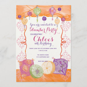 Moroccan Slumber Party Invitation