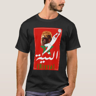 Moroccan Soccer Moroccan flag Pride Soccer Player T-Shirt