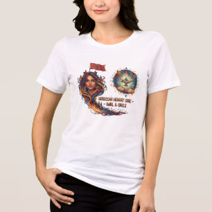 Moroccan Soul & Cultural Symbols Design Tri-Blend Shirt