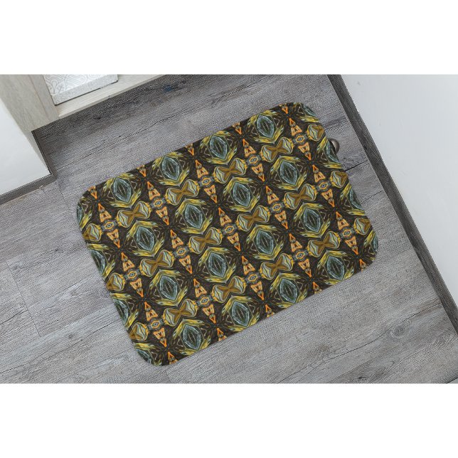 Moroccan style marble in liquid colours       bath mat (Creator Uploaded)