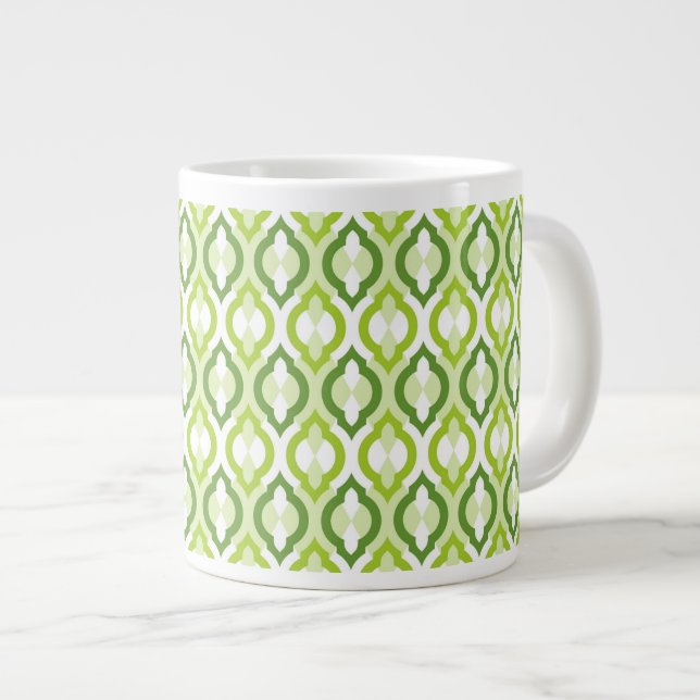 Moroccan Style Pattern Large Coffee Mug (Front Right)