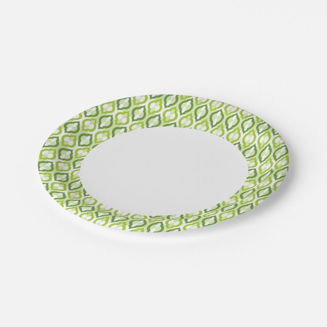 Moroccan Style Pattern Paper Plate (Angled)